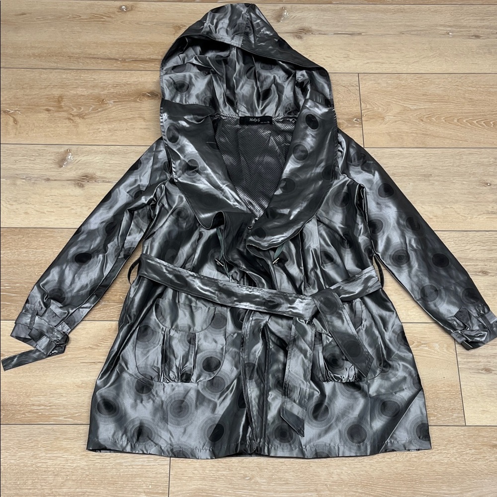 Stylish Black and Gray Hooded Jacket